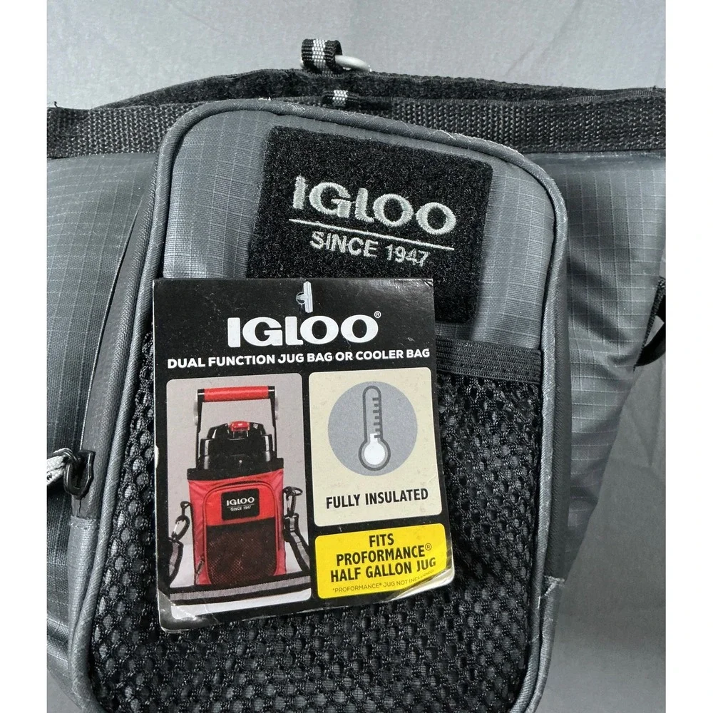 Igloo Dual Function Jug Bag Cooler Charcoal Gray Half Gallon Proformance 4902871